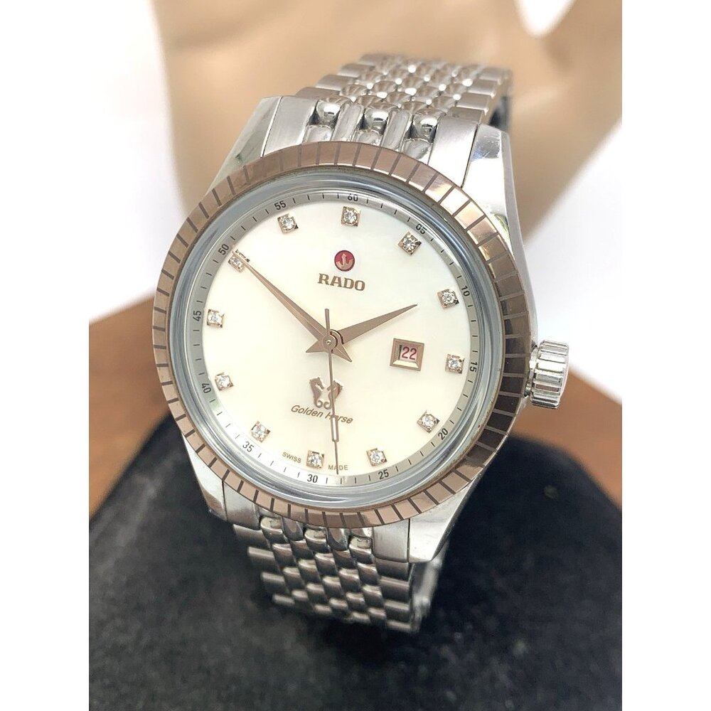 Rado Women's Watch R33102903 Swiss Automatic Diamond Mother of Pearl Dial 35mm